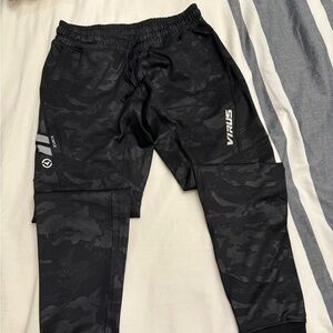 Virus Black Camo Track Joggers